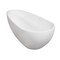 Aqua Eden 71.63 L, 32.88 W, Glossy White/Matte White, Solid Surface White Stone VRTOV713422 - alternate 1